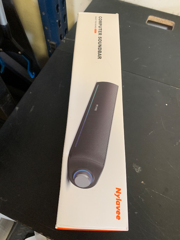 Photo 1 of Computer Speakers, Hi-Fi Sound Quality Computer Sound Bar, Bluetooth 5.0 & 3.5mm Wired PC Speakers with 4 Dynamic Lighting Modes, USB Powered Speakers for PC, Desktop, Laptops, Phones, Monitors, Xbox