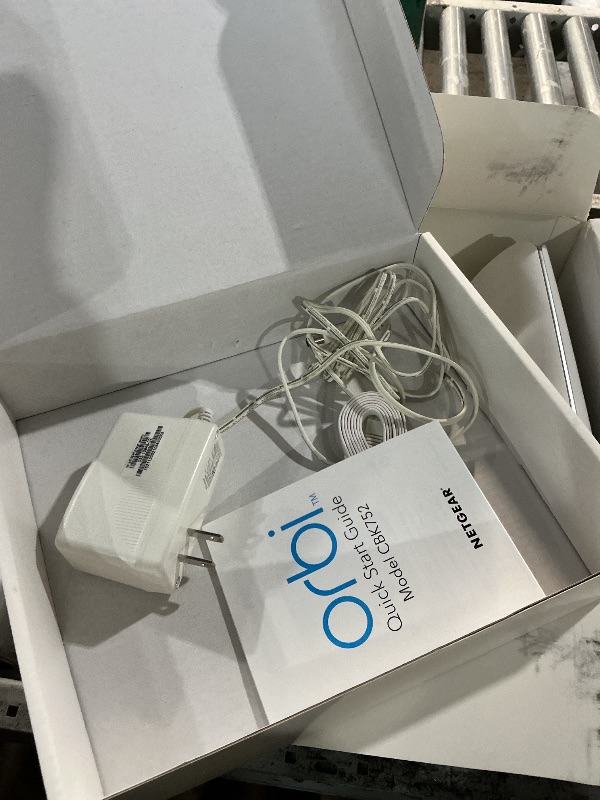 View 2 of ***MISSING ITEMS****. NETGEAR Orbi Cable Modem Router Combo Mesh System (CBK752) DOCSIS 3.1 – AX4200 WiFi 6 (4.2 Gbps) – Certified with Xfinity (up to 900Mbps, Spectrum & Cox (up to 1Gbps) – Covers 5,000 sq.ft.