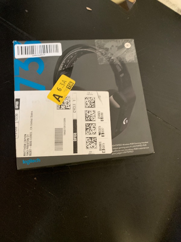 Photo 1 of Logitech G733 Lightspeed Wireless Gaming Headset, Suspension Headband, Lightsync RGB, Blue VO!CE Mic, PRO-G Audio – Black, Gaming Headset Wireless, PC, PS5, PS4, Switch Compatible