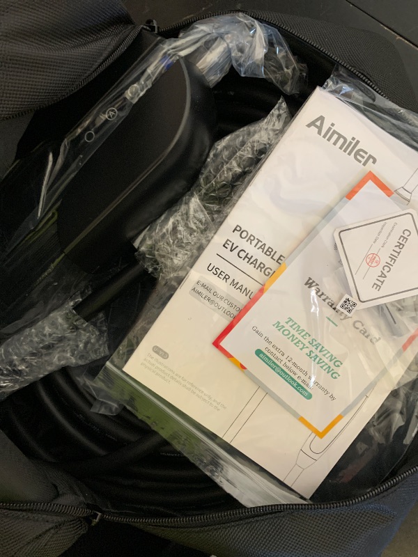 Photo 1 of AIMILER Level 2 Tesla Charger(WiFi APP), 32A, 25ft Cable ETL Certified, 220V-240V NEMA 14-50P Plug EVSE w/Nacs Connector, Portable/Home Electric Car(EV) Charger for Tesla Model X/Y/3/S or Nacs EVs