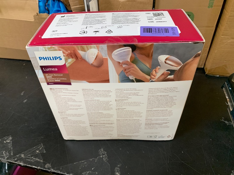 Photo 1 of Philips Lumea 9000 Series IPL Hair Removal Device Permanent Laser Hair Reduction for Women & Men, Easy and Comfortable Use at Home, SenseIQ, 4 Attachments for Body, Face, Bikini & Underarms, BRI984/03