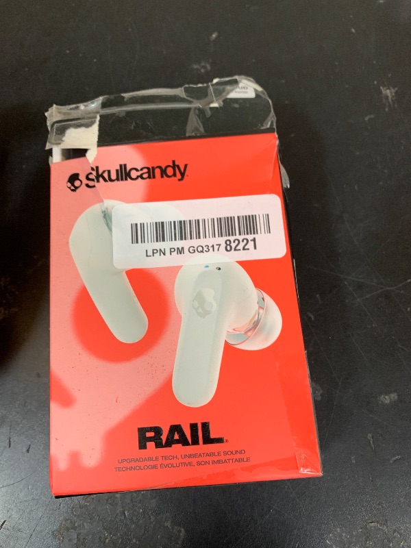Photo 1 of Skullcandy Rail Wireless Earbuds, Bluetooth Headphones, Noise Isolating Fit, Up to 42 Hours Battery, IP55 Sweat and Water Resistant, Microphone for iPhone Android - Bone