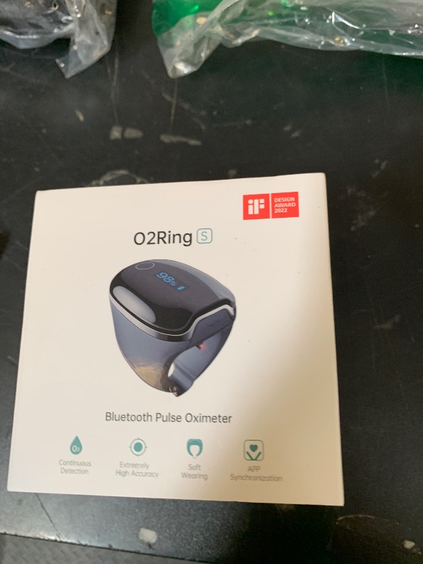 Photo 1 of Wellue O2Ring-S Oxygen Monitor for Small Fingers | Rechargeable Pulse Oximeter, Continuous Blood Oxygen & Pulse Rate Tracking with Vibration Reminder | 24 hrs Battery Life, 4 * 10 Hours Data Storage