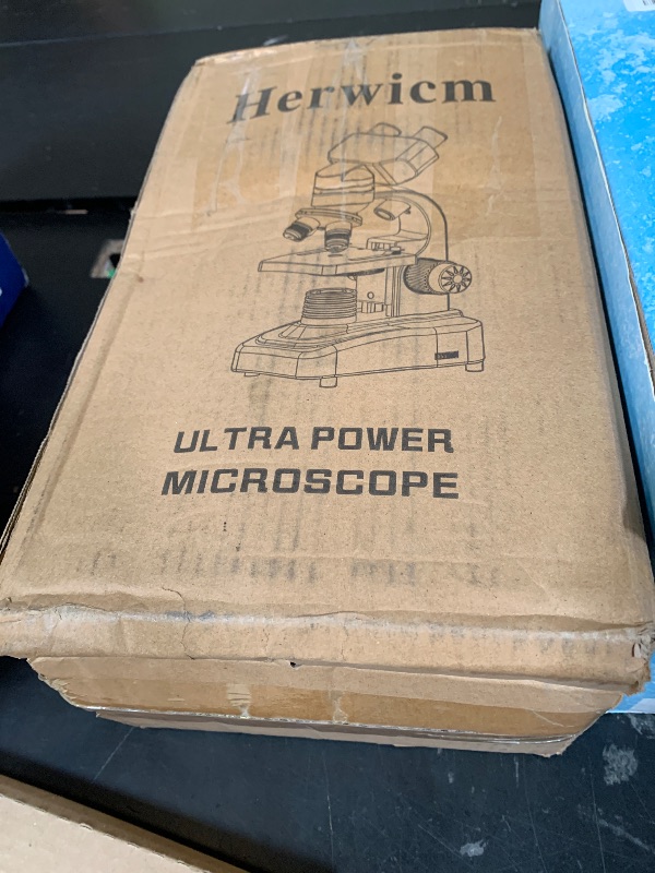 Photo 1 of Compound Microscope?40X-2500X ?WF10x and WF25x eyepieces, Dual LED Lighting and Two-Layer Mechanical Stage?Microscope for Adults…