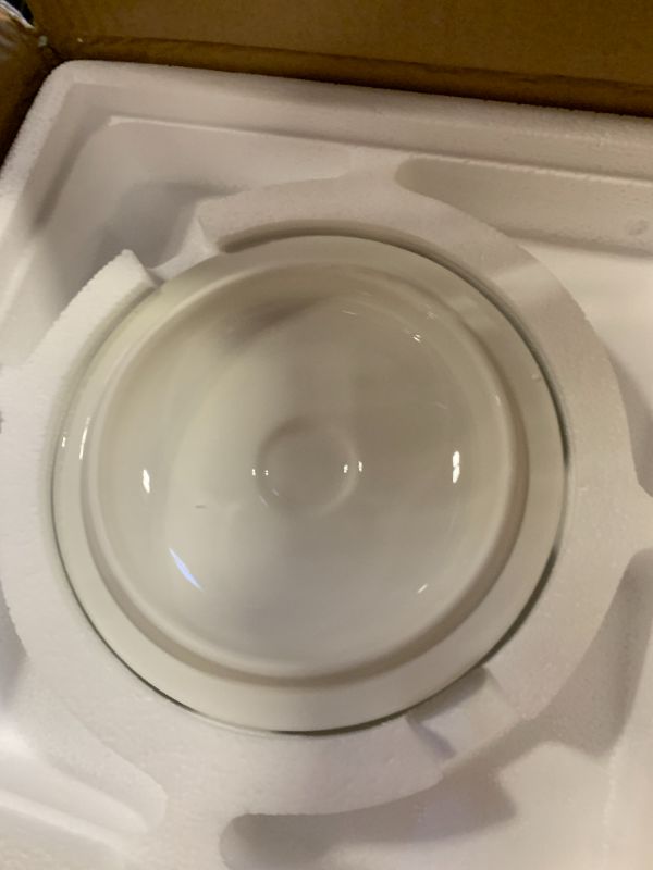 Photo 1 of Geo Sports Porcelain Ceramic Crock Water Dispenser, Stainless Steel Faucet, Valve and Lid Included. Fits 3 to 5 Gallon Jugs. (Blue Stripe)
