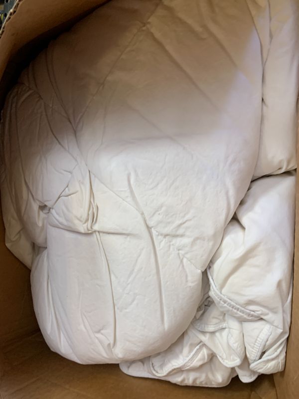 Photo 1 of Cosybay Full Size Feather Down Fiber Comforter - Ultra Soft 100% Cotton Duvet Insert, All Season Hotel Luxury Bedding with Corner Tabs, 82"x86" White