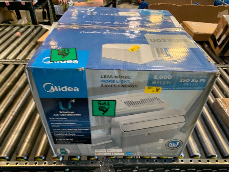Photo 1 of Midea 8,000 BTU Smart Inverter Air Conditioner Window Unit with Heat and Dehumidifier – Cools up to 350 Sq. Ft., Energy Star Rated, Quiet Operation, Electronic Controls, Remote Control, White