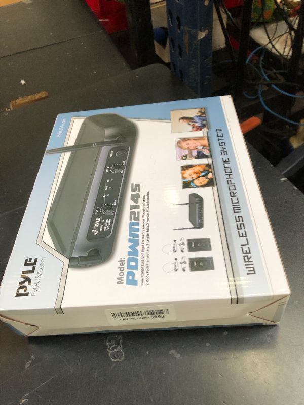 Photo 1 of Pyle Dual Channel Wireless Microphone System - VHF Fixed Dual Frequency Wireless Mic Receiver Set with 2 Lavalier, 2 Headset Mics, 2 Transmitter, Receiver - For PA, Karaoke, Dj Party - Pyle PDWM2145