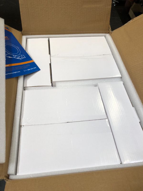 Photo 1 of Amico 12 Pack 7 Inch 5CCT Ultra-Thin LED Canless Recessed Ceiling Light with Junction Box, 2700K/3000K/3500K/4000K/5000K Selectable, 15W=100W, 1300LM High Brightness, Dimmable Wafer Downlight, ETL&FCC