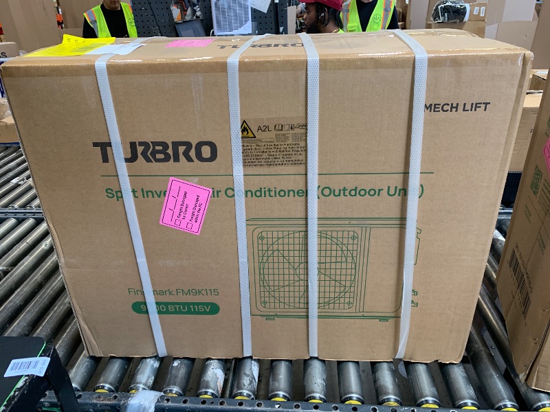 Photo 1 of TURBRO 9,000 BTU Ductless Mini Split AC with Heat Pump, Inverter Compressor, 19 SEER2, 115V, R32 Refrigerant, Pre-charged Evaporator, WiFi-Enabled, Works with App, AHRI Certified, Finnmark Series