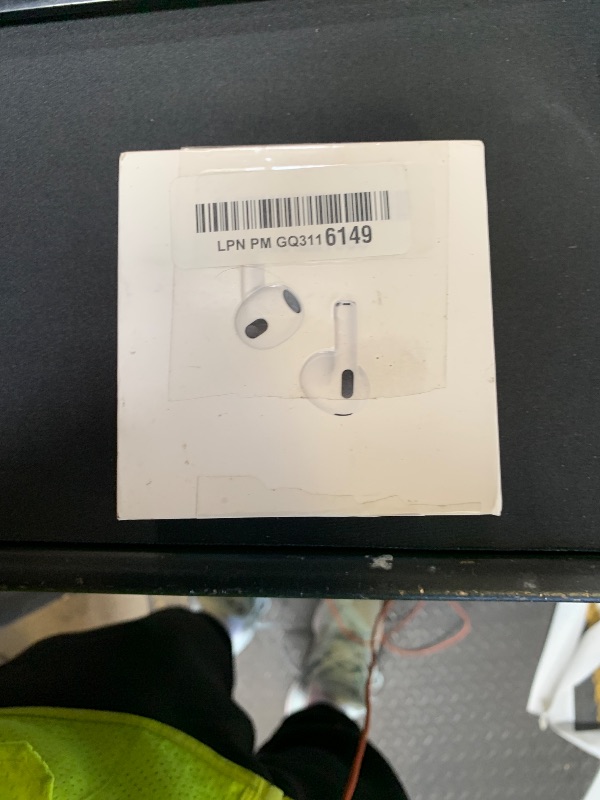 Photo 1 of Apple AirPods (3rd Generation) Wireless Ear Buds, Bluetooth Headphones, Personalized Spatial Audio, Sweat and Water Resistant, Lightning Charging Case Included, Up to 30 Hours of Battery Life