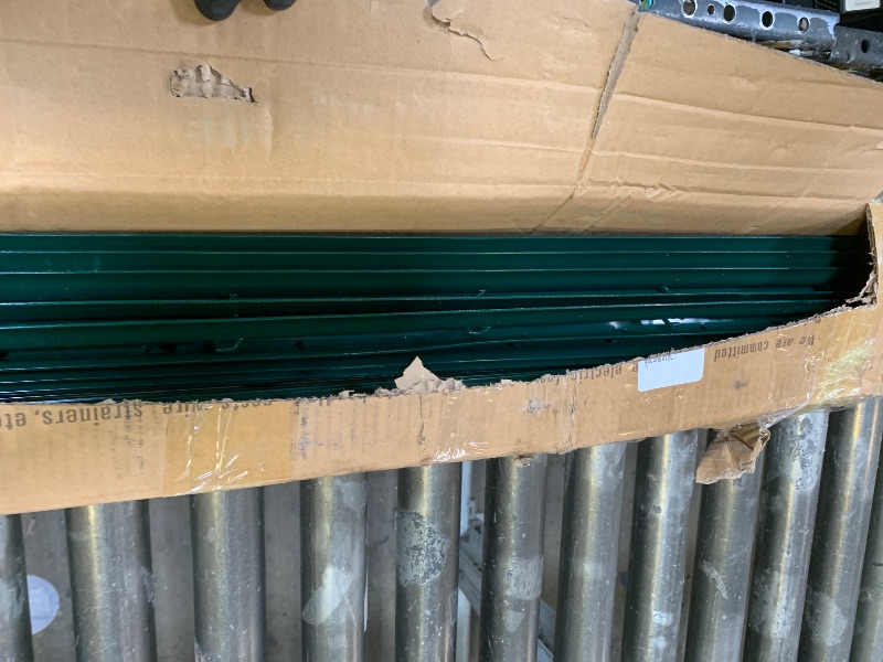 Photo 1 of AOPEC Fence Post 7 Feet / 84 Inch, Pack of 10, Heavy Duty Metal Fence Posts, No Dig U Post with U-Channel, Adjustable Tabs & Anchor Plate, Rust-Proof Steel Fence Stakes for Garden, Farm, Lawn, Poultry