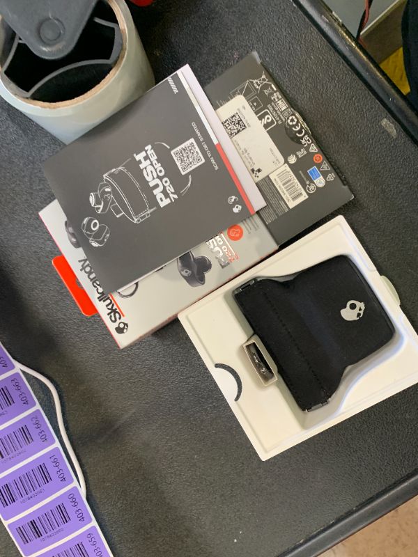 Photo 1 of Skullcandy Push 720 Open Wireless Open Ear Bluetooth Earbuds, Headphones, Waterproof, Clip-On Lightweight, 30 Hours Battery, Wireless Charging Pouch, Microphone for iPhone Android - Black/Silver