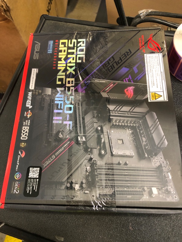 Photo 1 of Asus ROG Strix B550-F Gaming WiFi II AMD AM4 (3rd Gen Ryzen) ATX Gaming Motherboard (PCIe 4.0,WiFi 6E, 2.5Gb LAN, BIOS Flashback, HDMI 2.1, Addressable Gen 2 RGB Header and Aura Sync)