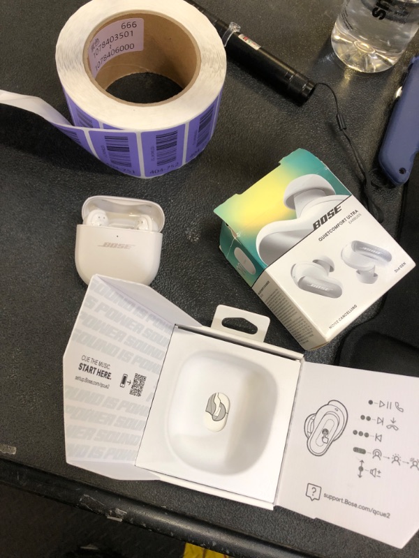 Photo 1 of Bose QuietComfort Ultra Earbuds (2nd Gen) - Wireless Noise Cancelling Earbuds with Mic, Immersive Audio, USB-C Charging, Up to 6 Hours Battery, IPX4 Rating, White Smoke