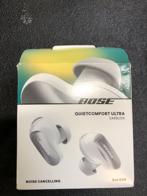 Photo 1 of Bose QuietComfort Ultra Earbuds (2nd Gen) - Wireless Noise Cancelling Earbuds with Mic, Immersive Audio, USB-C Charging, Up to 6 Hours Battery, IPX4 Rating, White Smoke