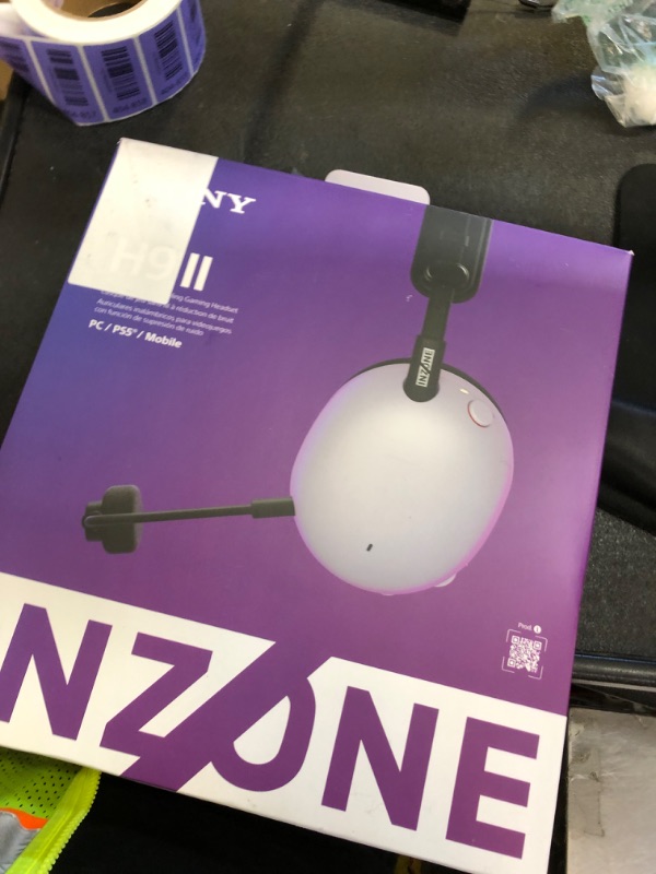 View 2 of Sony INZONE H9 II Wireless Noise Canceling Gaming Headset, WH-1000XM6 Drivers, Lightweight, Detachable Cardioid AI Mic, 2.4GHz and Bluetooth, Soft Case, for PC, PS5, Switch, and Mobile, White