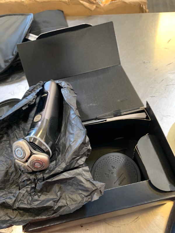 View 2 of Philips Norelco Shaver i9000 Prestige Ultra, Wet & Dry Electric Shaver, Dark Slate, SenseIQ Pro Technology, Triple Lift & Cut System, 360 Rotating NanoTech Precision Blades, Quick Clean Pod, XP9402/86
