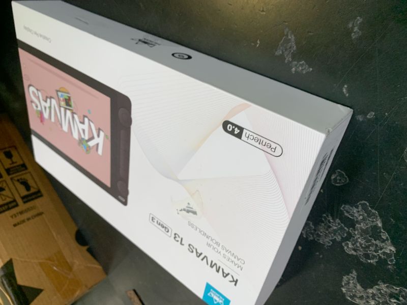Photo 1 of HUION Kamvas 13 (Gen 3) Drawing Tablet with Screen,13.3" Full-Laminated Art Tablet with Anti-Sparkle Canvas Glass 2.0, 99% sRGB, PenTech 4.0, 16384 Pen Pressure, Dual Dial for PC, Mac, Android, Black
