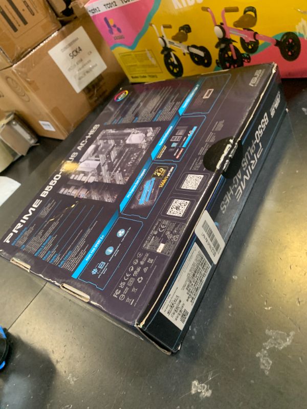 Photo 1 of ASUS Prime B550-PLUS AC-HES AMD AM4 (3rd Gen Ryzen) ATX Motherboard (Dual M.2, PCIe4.0, WIFI5, 1Gb Ethernet, SATA 6 Gbps, USB 3.2 Gen 2 Type-C, Front USB 3.2 Gen 1 Type-C and CEC Tier II Ready)