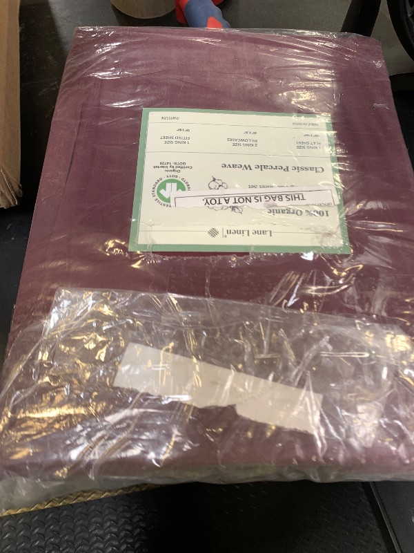 Photo 1 of LANE LINEN 100% Organic Cotton Sheets King Size, Machine Washable Fully Elasticized Low Pill Fade Resistant Cotton Sheets, Soft & Comfy Percale Eco Friendly sábanas King - Windsor Wine