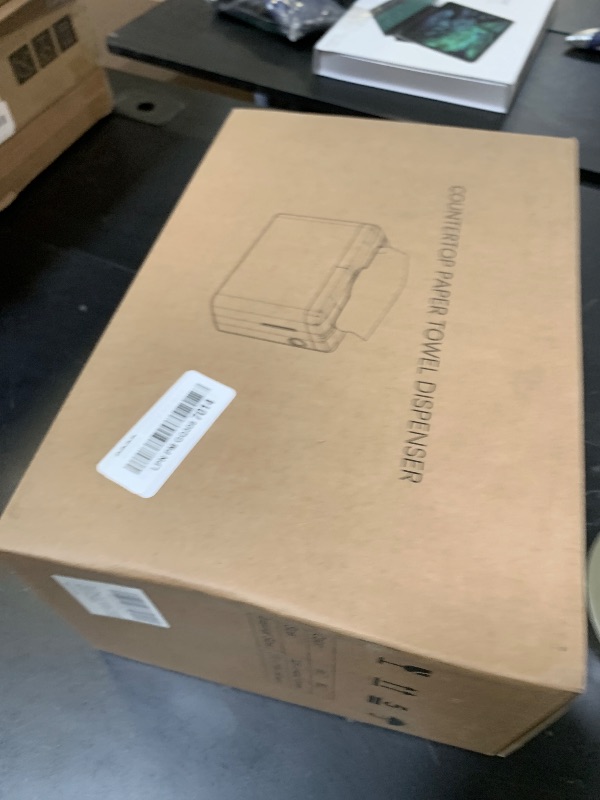Photo 1 of C-fold Paper Towel Dispenser XXLarge - Heavy Duty?Wide-Design Countertop Folded Paper Towel Dispenser with Lid?300-Sheet Large Capacity for Hand Towel, White
