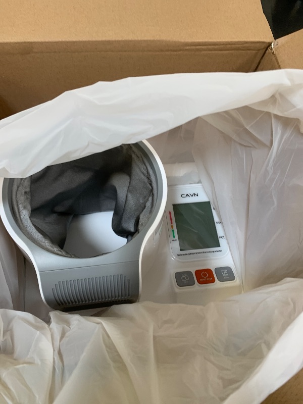 Photo 1 of CAVN Blood Pressure Monitor, One-Touch Barrel-Type Upper Arm Blood Pressure Monitors for Home Use, No-Wrap Auto-Fit Design, Fits Arms 7.1"-16.5", 3-Color Backlight, 2 Users 2×99 Memory