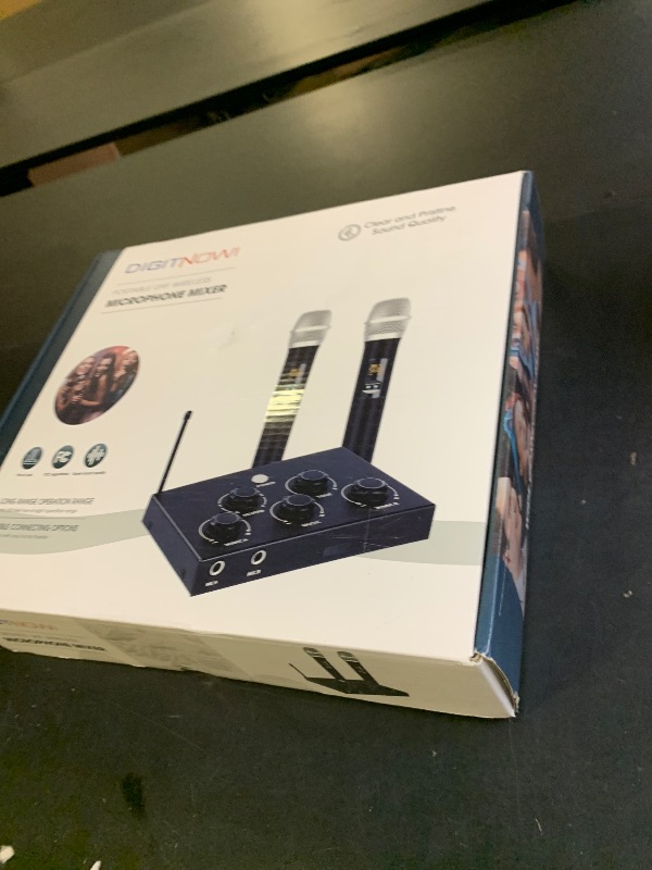 Photo 1 of DIGITNOW!Portable Karaoke Microphone Mixer System Set, with Dual UHF Wireless Mic, HDMI-ARC/Optical/AUX & HDMI In/Out in Singing Receiver for Smart TV, PC, KTV, Home Theater, Amplifier, Speaker