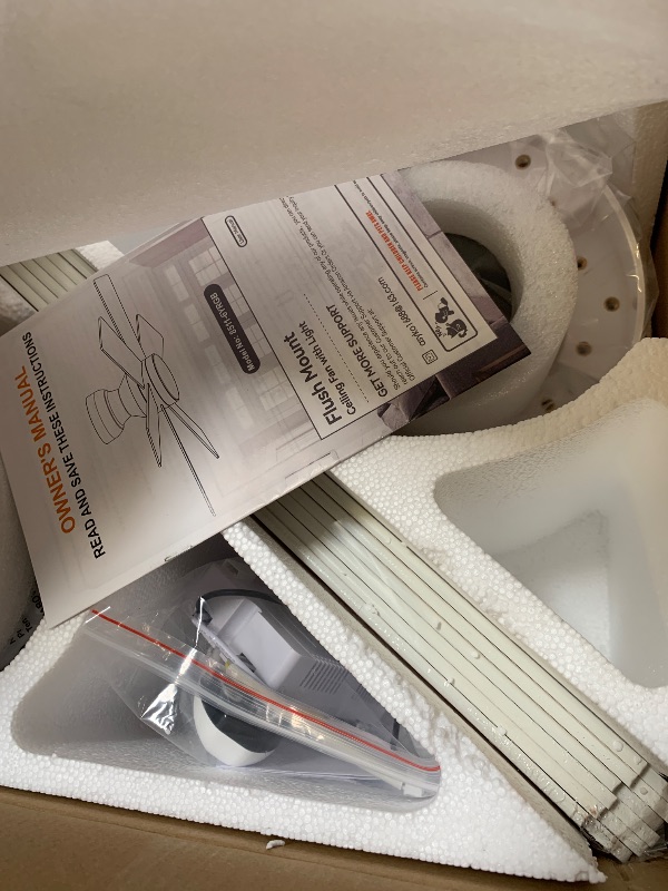 Photo 1 of Asyko 46" White RGB Ceiling Fans with Lights and Remote,Low Profile Ceiling Fans with Quiet Reversible DC Motor,Small Modern Flush Mount Ceiling Fan Light for Bedroom Kids Room