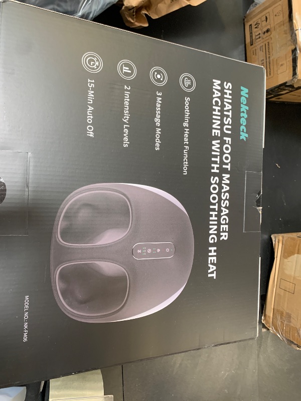 View 2 of Nekteck Foot Massager Machine with Heat, Shiatsu Feet Massage for Plantar Fasciitis & Neuropathy, HSA Eligible Massage Tools, 360° Air Compression & Deep Kneading Therapy, Relaxing Gifts for Mom Dad