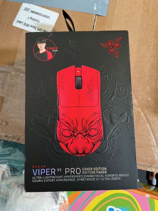 Photo 1 of Razer Viper V3 Pro Wireless Esports Gaming Mouse: Symmetrical - 54g Lightweight - 8K Polling - 35K DPI Optical Sensor - Gen3 Optical Switches - 8 Programmable Controls - 95 Hr Battery - Faker Edition