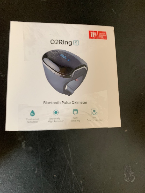 Photo 1 of Wellue O2Ring-S Oxygen Monitor with Vibration Reminder, Bluetooth Pulse Oximeter Tracks SPO2 and Pulse Rate, 24 hrs Battery Life, 4*10 Hours Built-in Memory, Rechargeable Pulse Ox with Free PC & APP