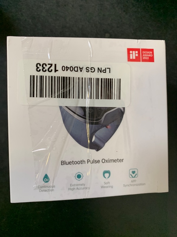 Photo 1 of Wellue O2Ring-S Oxygen Monitor with Vibration Reminder, Bluetooth Pulse Oximeter Tracks SPO2 and Pulse Rate, 24 hrs Battery Life, 4*10 Hours Built-in Memory, Rechargeable Pulse Ox with Free PC & APP