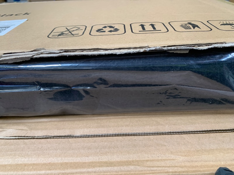 Photo 1 of HAUSFRAU Ottoman with Storage, Sherpa Folding Storage Bench Foot Rest, Modern Upholstered Seat for Living Room, Entryway, Bedroom, Black