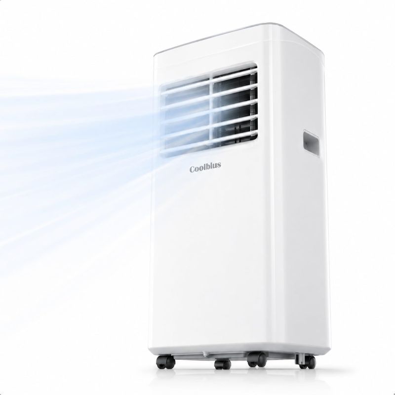 Photo 1 of Coolblus Portable Air Conditioners, 8500 BTU Portable AC Cool Up to 360 Sq.Ft, 3 IN 1 with Remote Control, Sleep Mode, Window Kit, No Wall or Window Installation Needed, White-8500BTU
