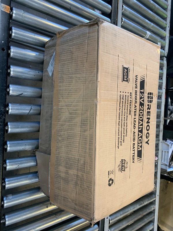 Photo 1 of Renogy Deep Cycle AGM Battery 12 Volt 200Ah, 3% Self-Discharge Rate, 2000A Max Discharge Current, Safe Charge Most Home Appliances for RV, Camping, Cabin, Marine and Off-Grid System, Maintenance-Free