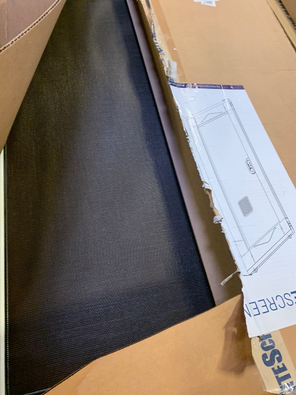 Photo 1 of Sliding Patio Screen Door with Pet-Proof Petscreen® Mesh – 36? White, Fully Assembled, Adjustable Fit 78?–81? for Most U.S. Door Frames