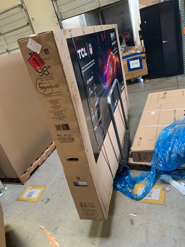 Photo 1 of TCL 98 Inch Class QM7K Series | Mini LED QLED 4K HDR | 98QM7K, 2025 Model | 120HZ-144HZ Anti Reflective Screen Smart Google TV Dolby Atmos Onkyo Audio | Voice Remote Alexa Gaming Streaming Television (factory sealed)