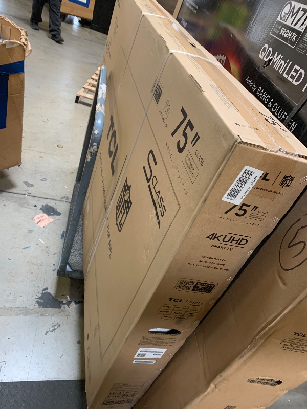 Photo 1 of TCL 75-Inch Class S5 UHD 4K LED Smart TV with Fire TV (75S551F, 2024 Model), Dolby Vision and Atmos, HDR PRO+, Alexa Built-in with Voice Remote, Apple AirPlay 2 Compatibility, Streaming Television (factory sealed) 