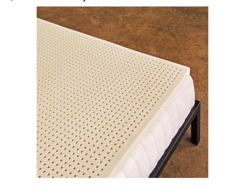 Photo 1 of Pure Green Natural Latex Mattress Topper - Firm - 1 Inch - Queen Size (GOLS Certified Organic)