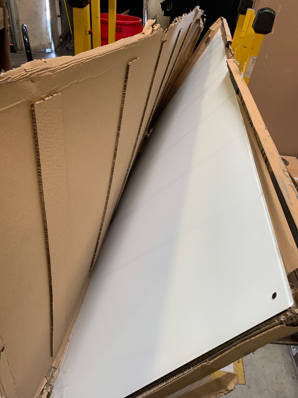 Photo 1 of Large Glass Whiteboard, 96 x 48 Inches Magnetic Glass Dry Erase Board for Wall, 8' x 4' Brilliance White Board for Office, Home, School