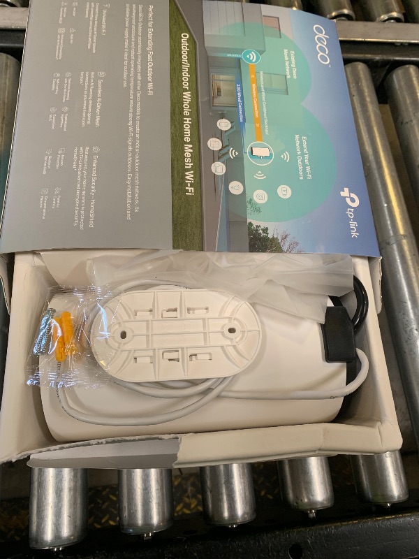 Photo 1 of TP-Link Deco 7 Outdoor BE25 BE5000 Dual-Band Wi-Fi 7 Mesh Extender – Up to 2,800 sq. ft., Dual 2.5G PoE+ Ports, IP65 Waterproof, MLO, Multiple Mounting Options, Secure by Design, 1-Pack