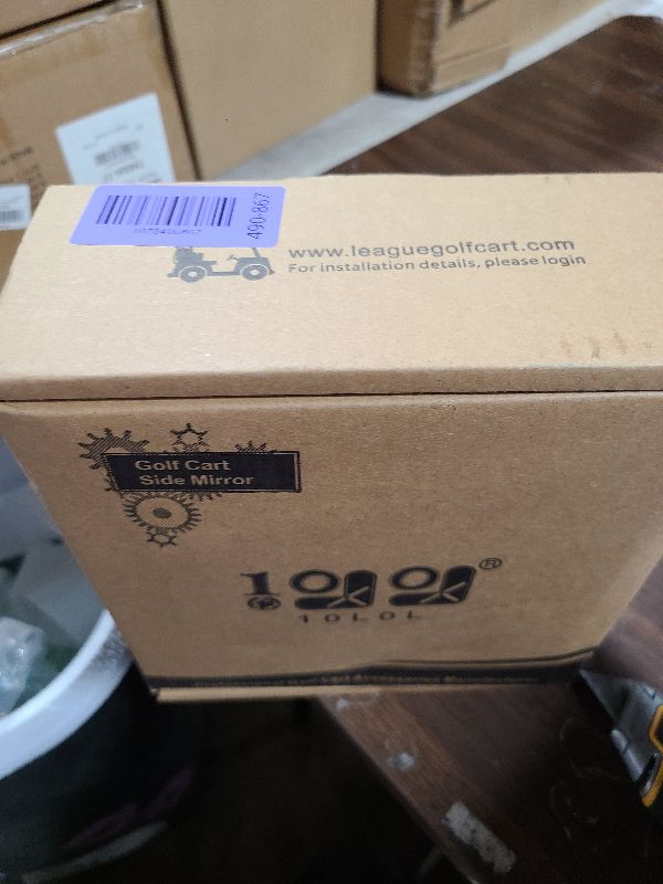 Photo 1 of 10L0L Golf Cart Side Mirrors, No Drilling Rear View Mirror Set for EZGO TXT RXV, Club Car DS Precedent Tempo Onward, Yamaha G2-G29, 7.1 x 5.35 in Folding Blind Spot Mirrors