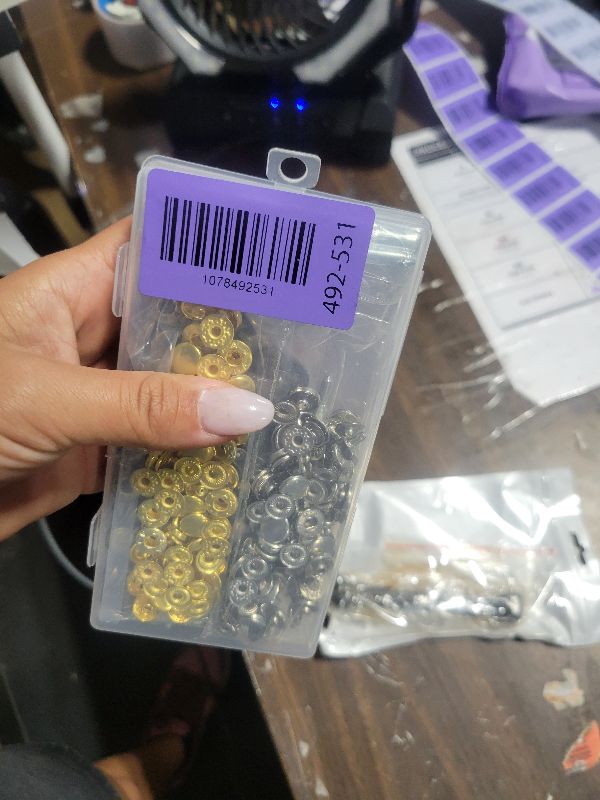 Photo 1 of 100 Sets Leather Snap Fasteners Kit, 10mm Snaps Button, Metal Snap Buttons Press Studs with 4 Install Tools 4 Colors for Leather Bag Clothes Jackets Jeans Wears Bracelets Fashion DIY Sewing