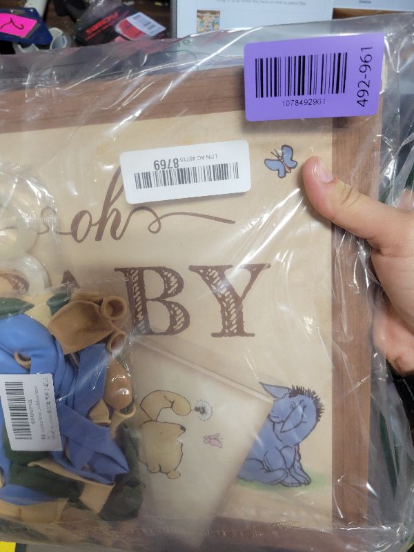 Photo 1 of 125Pcs Classic Winnie Bear Baby Shower Decorations Baby Boxes Balloons Banner Kit, Neutral Vintage Pooh Balloons Baby Blocks with Letters Banner Bee Stickers for Boys Girls Baby Shower Gender Reveal