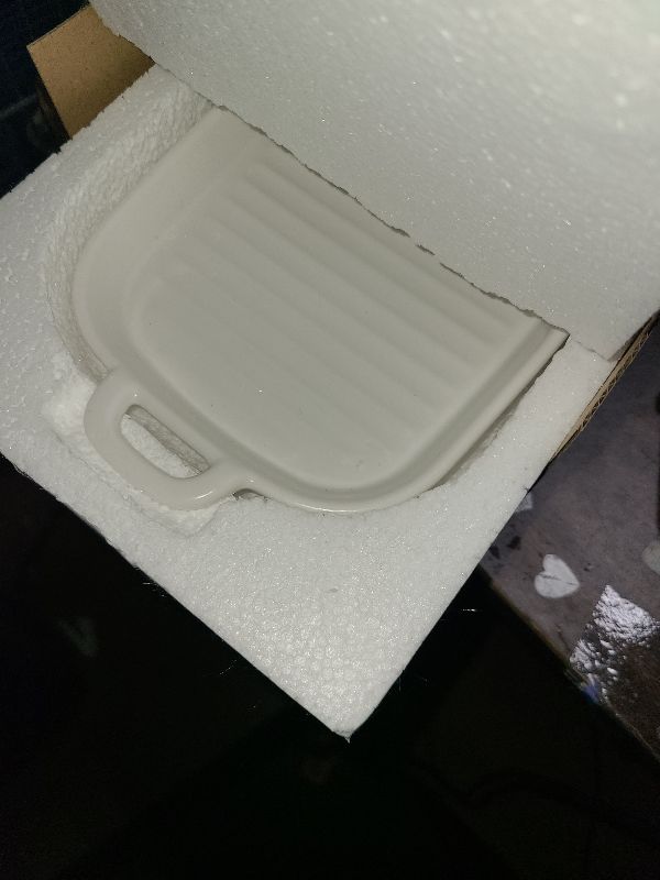 Photo 1 of 2 Pack Microwave Bacon Tray Ceramic Cooker with Drip Rack, Oven Dishwasher Safe, Breakfast Kitchen Tool for 4-6 Slices(White)