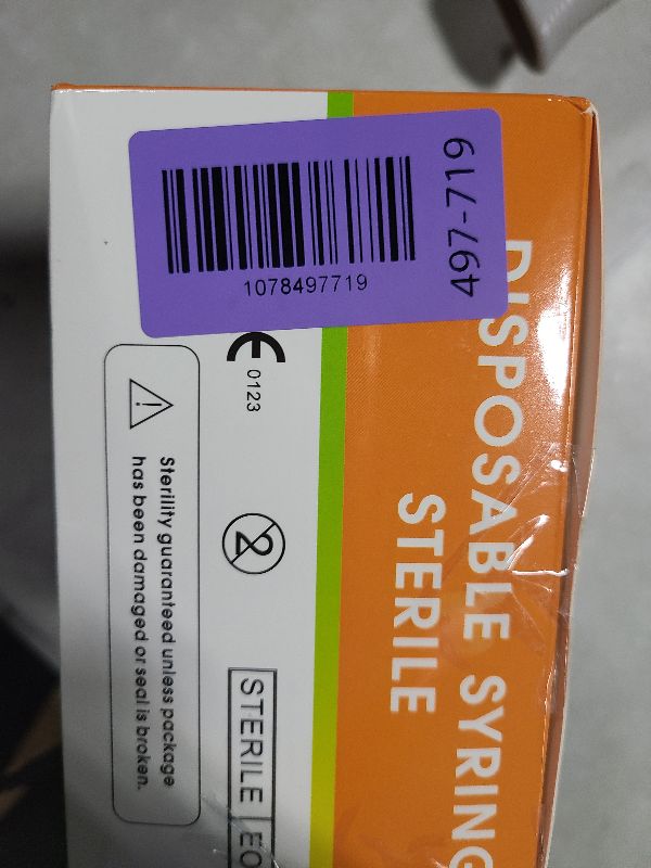 Photo 1 of 100 Pack 1ml Syringes with Needle-30Ga 5/16 Inch, Individually Sealed Packaging