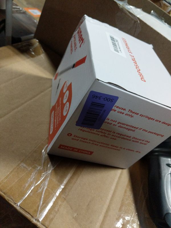 Photo 1 of 120 PACK U-100 Syringes, 30G 5/16" (8mm) 1ml/cc Disposable Syringe, Individual Wrapped, Lab Supplies