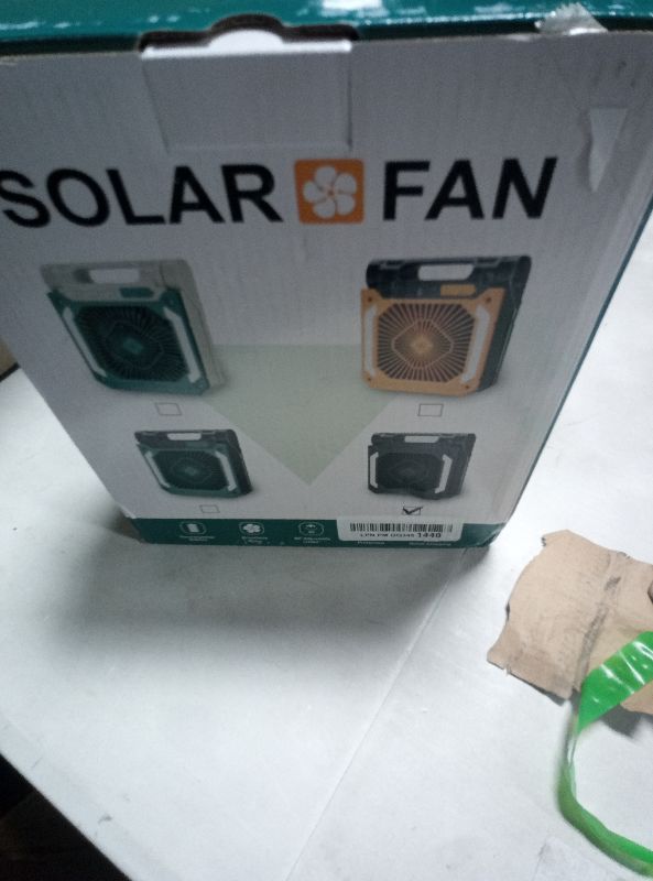 Photo 1 of 20000mAh Portable Fan Rechargeable with Solar Panel 2-in-1, 3 Speeds Cordless Battery Powered Fan with Led Lantern,Timer, Quiet USB-C Table Fan for Travel Tent Hurricane Office Home Bedroom (Black)
