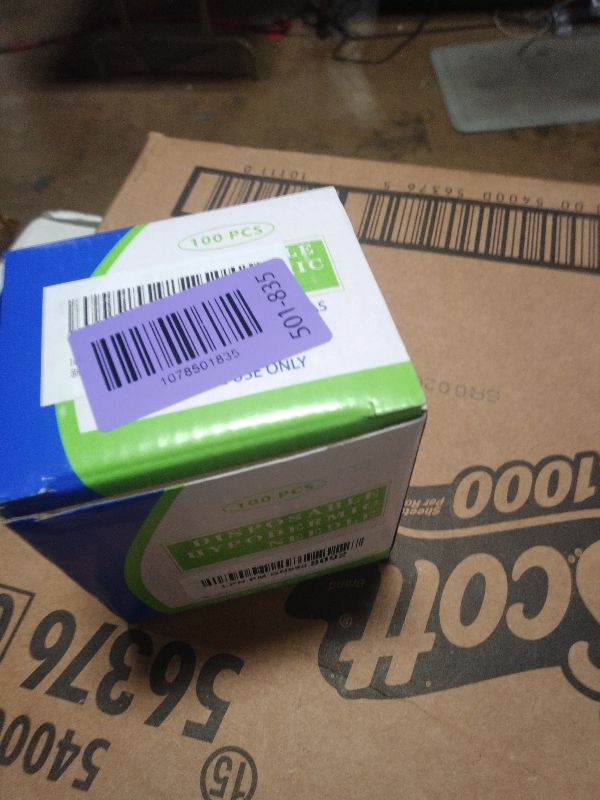 Photo 1 of 100 Pcs 18 Ga 1.5 Inch Disposable Needles with Cap for Lab Measuring Scientific and Industrial Dispensing Needle, Individually Sealed Packaged